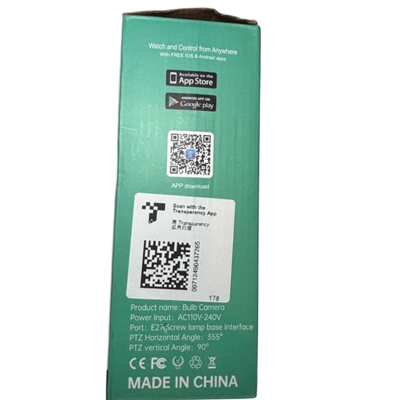 WiFi Light Bulb Security Camera with Night Vision Motion Detection Two-Way Audio - Picture 2 of 4